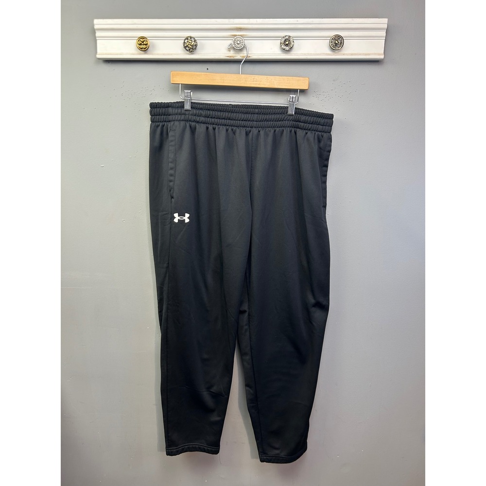 Under Armour Joggers Men 3XL Black Loose Fit Fleece Lined Athletic Sweatpants